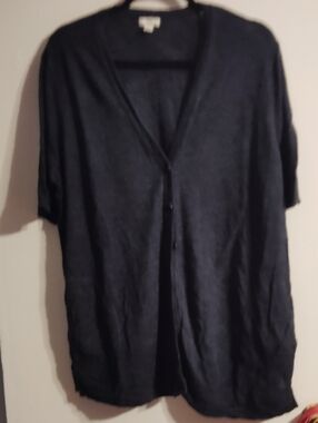J. Jill Blue Lightweight Knit Cardigan